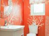 Decoracion de baños color naranja