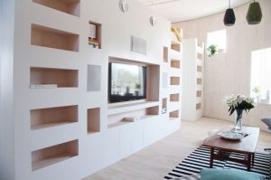 Muebles de tablaroca para tv minimalistas