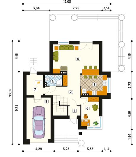 Planos de casas de 12×14m