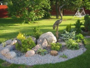 Jardines decorados con rocas y piedras