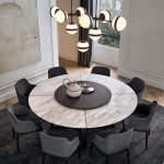 Magnifica decoración de comedores con mesas redondas