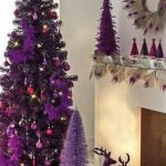 Decoracion de Navidad con Color Morado arbol o pino