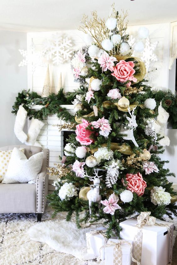 Navidad con Flores… Una nueva alternativa para decorar los Pinos Navideños