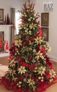 Decoración navideña 2017 rojo con dorado