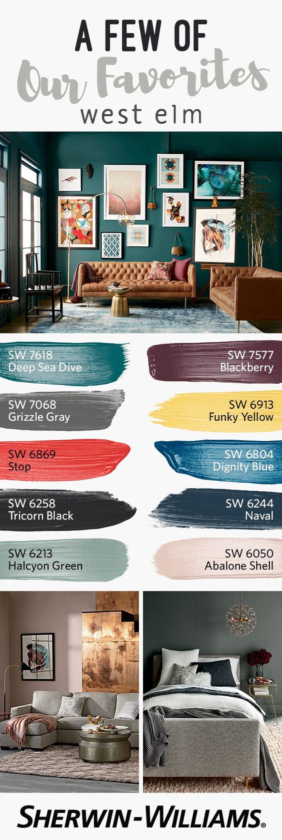 Paleta de colores para paredes