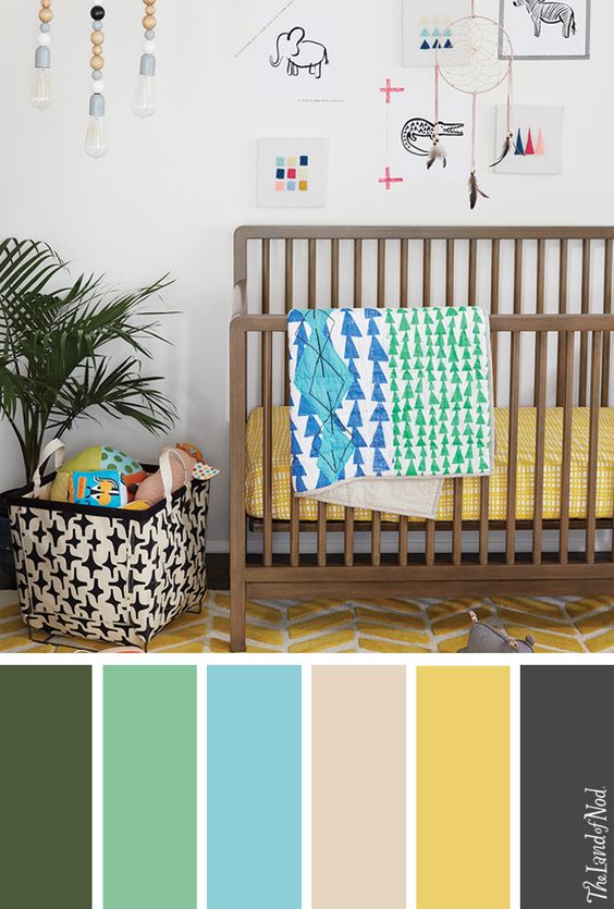 Paletas de colores para habitación de bebe