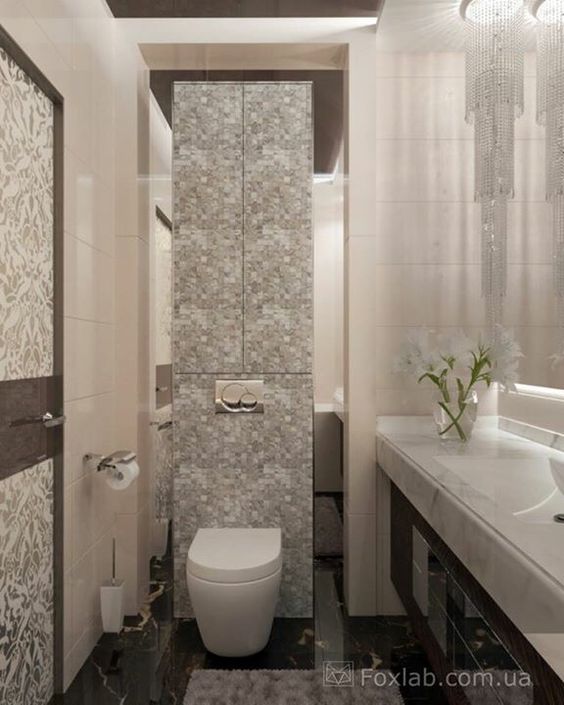 diseño arquitectonico de un medio baño