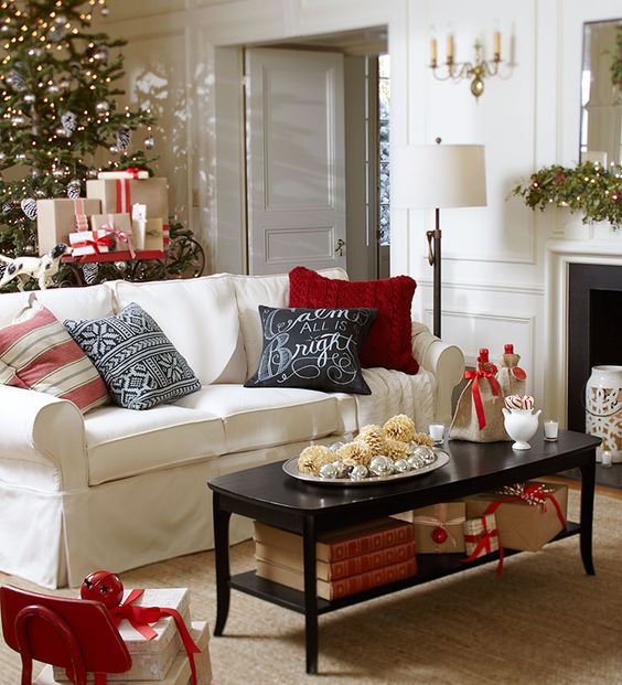  Hermosas ideas para decorar tu sala de estar esta navidad 2022 - 2023
