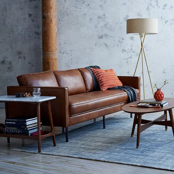 muebles color caoba para salas modernas