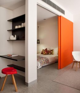 integra puertas corredizas a los apartamentos pequeños