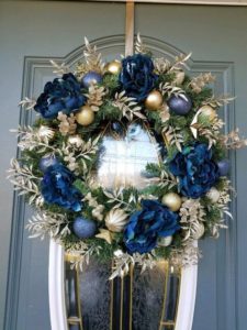 decoracion navideña en color azul