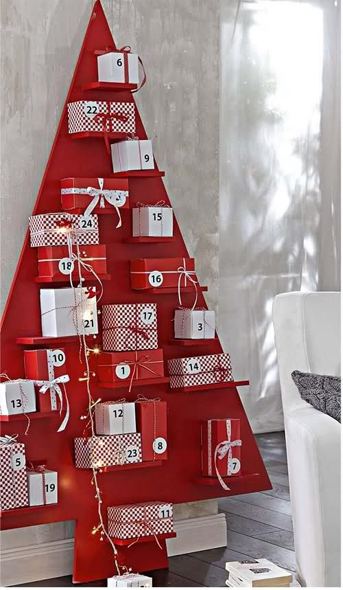 calendarios navideños con cajas de carton