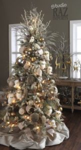 decoracion de arboles de navidad modernos dorado y plata