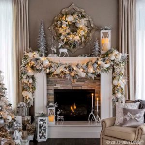 decoracion navideña 2019 - 2020 en chimeneas
