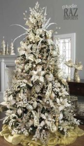pinos navideños dorados con plata 2019 - 2020