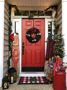 Props para puerta en decoración navideña