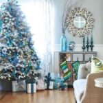 Adornos navideños color turquesa