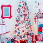 Tendencias en decoración navideña azul y rojo