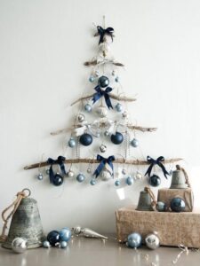Ideas de decoración navideña azul y plata