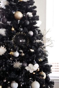 Ideas de decoración navideña en color negro