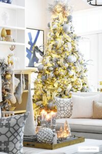 Accesorios de decoración para navidad color amarillo