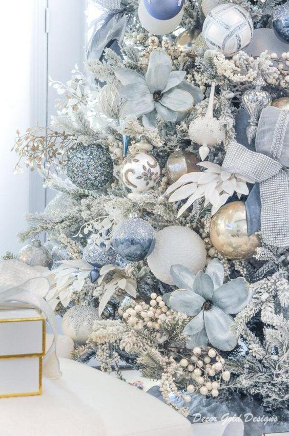 arbol de navidad azul y plata significado